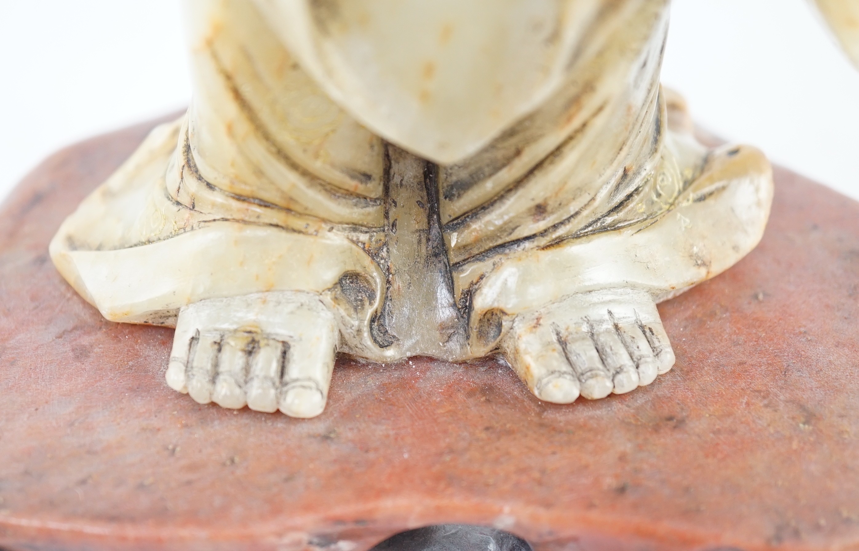 A Chinese soapstone standing figure of Guanyin, 19th century, 38cm high